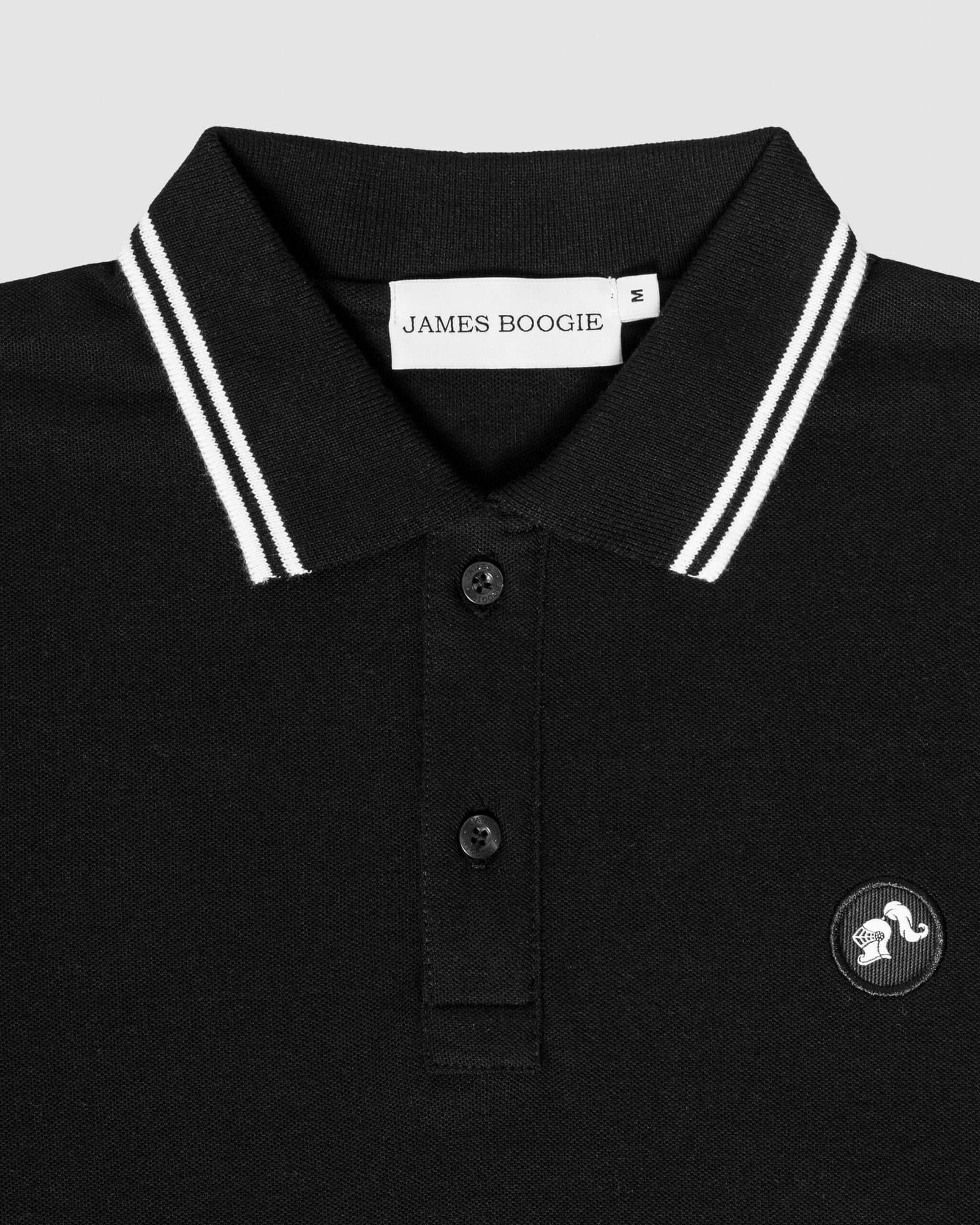 PS - Polo Shirt LS Black - Image 3