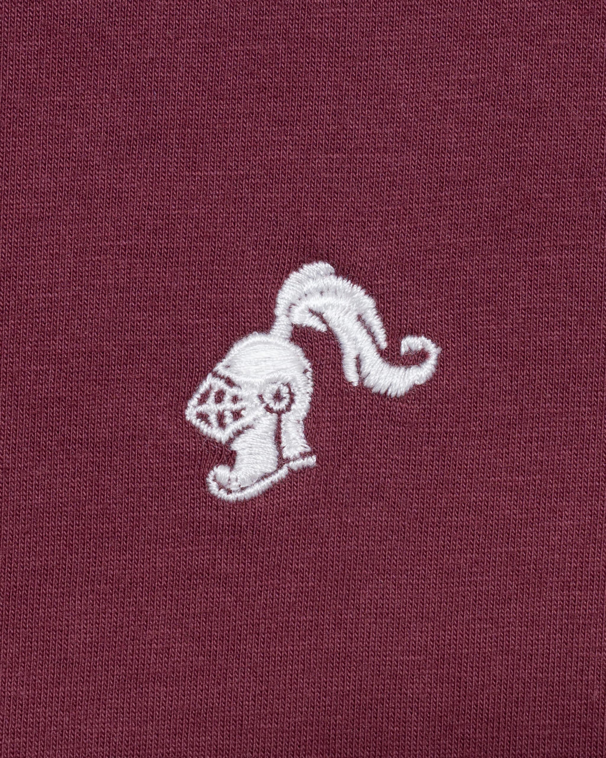 PT'026 - Embroidery T-Shirt Bordo Burgundy - Image 2