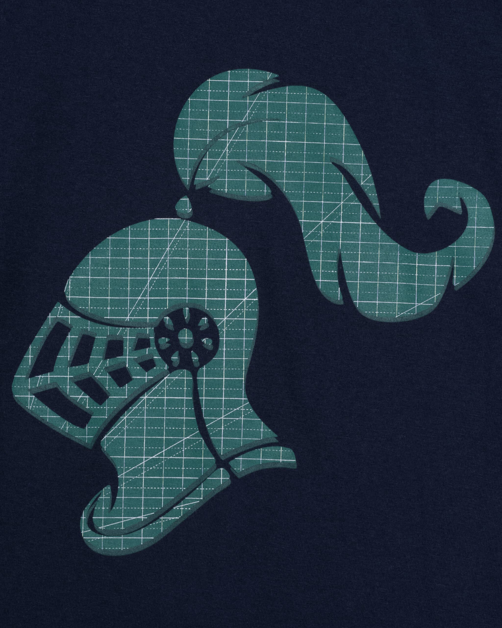 ZT'026 - Graphic T-Shirt Carreau Navy - Image 3