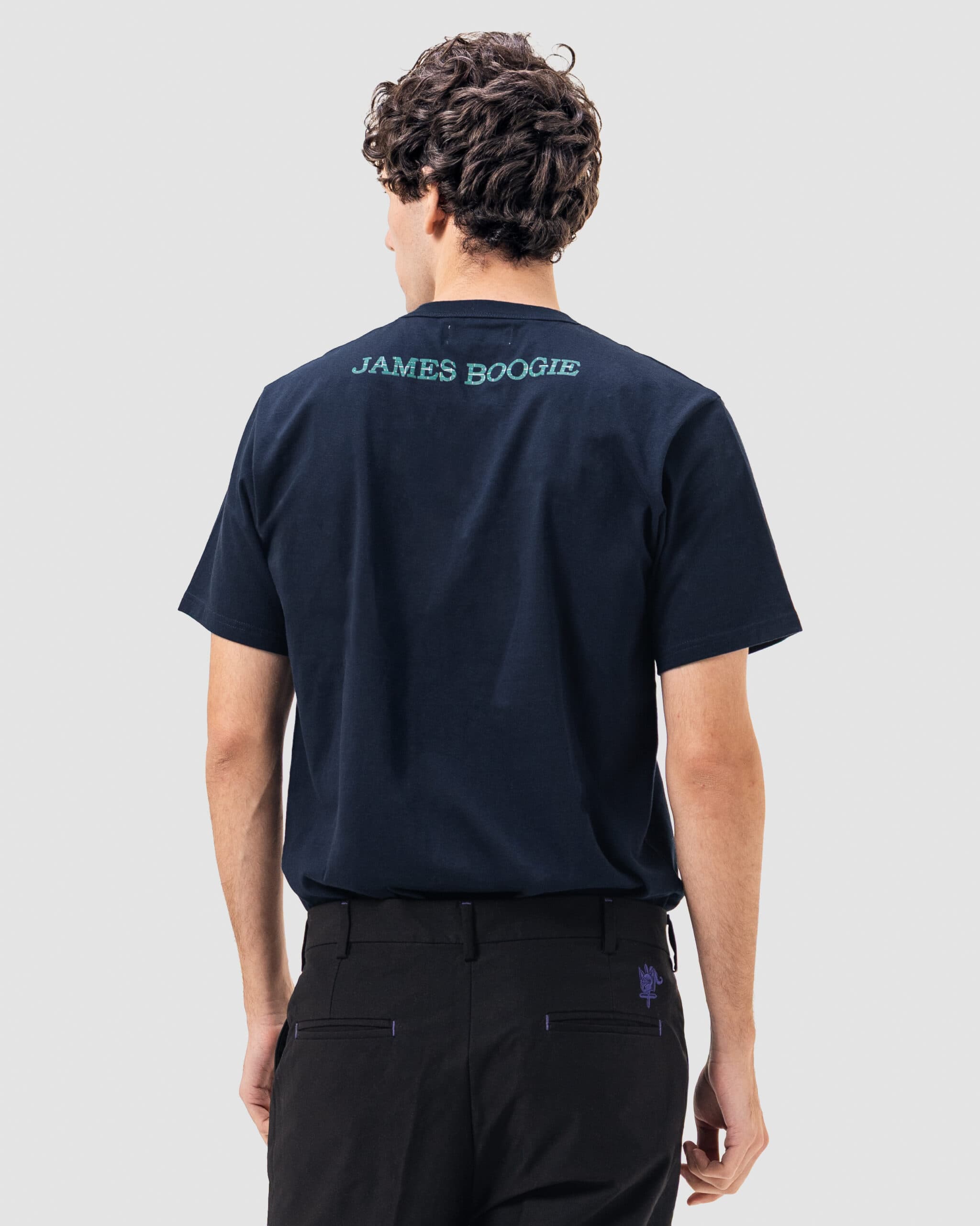 ZT'026 - Graphic T-Shirt Carreau Navy - Image 4