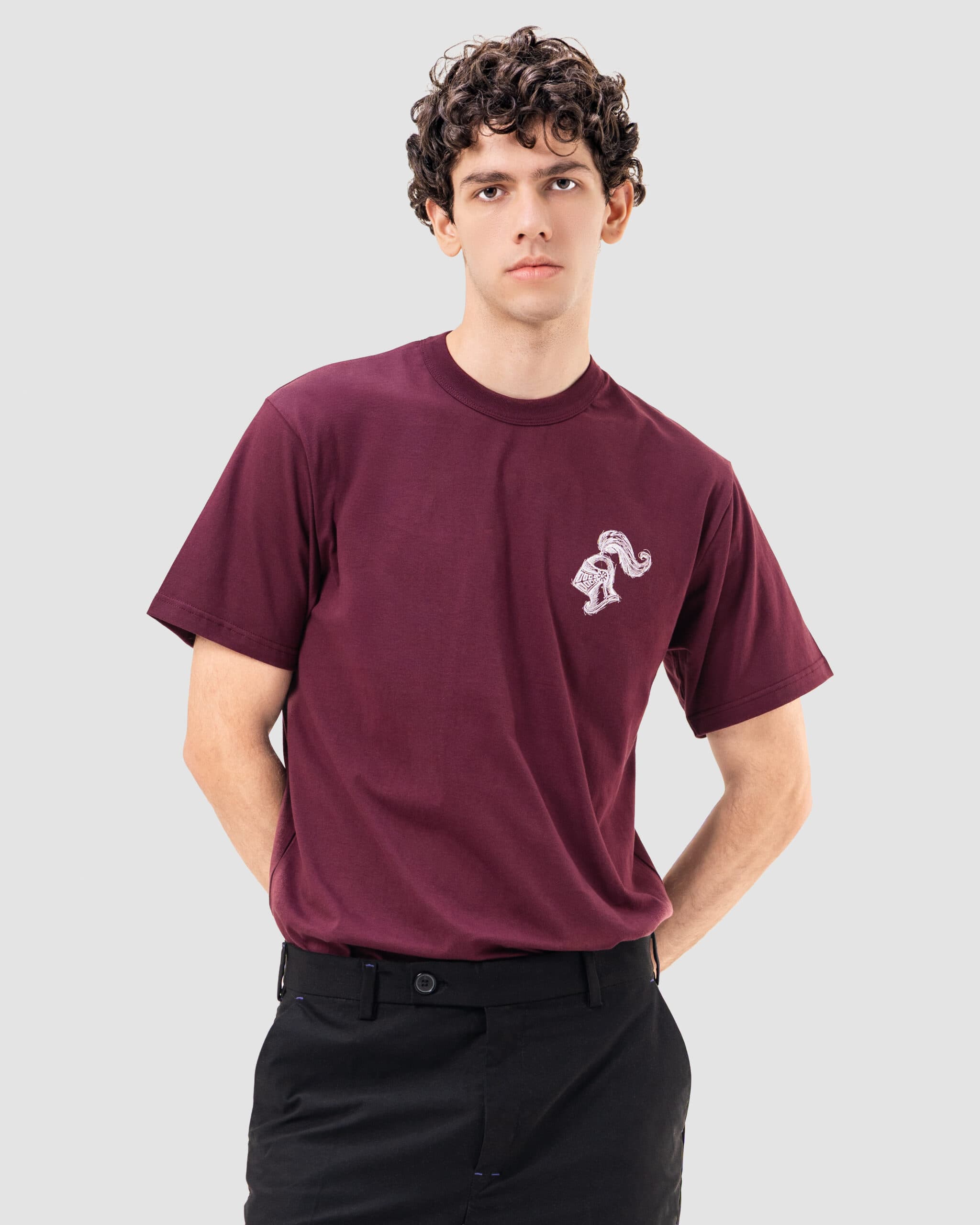 ZT'026 - Graphic T-Shirt Esquisser Burgundy - Image 2
